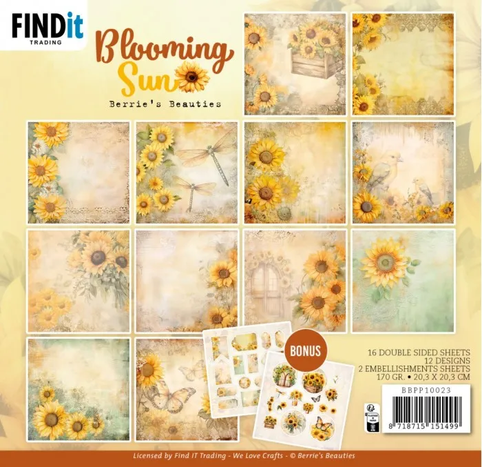 Blooming Sun 8x8 papers
